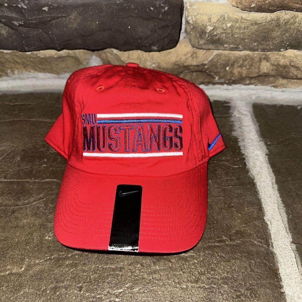 NWT Men's Nike Baseball Hat - SMU Mustangs - Adjustable
